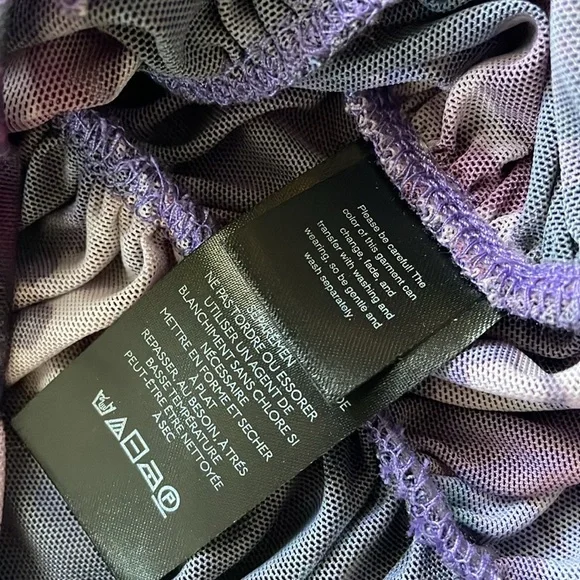 🌂💘NWT Anthropologie Pilcro collared mesh button up shirt blouse purple pink xs - Picture 6 of 9